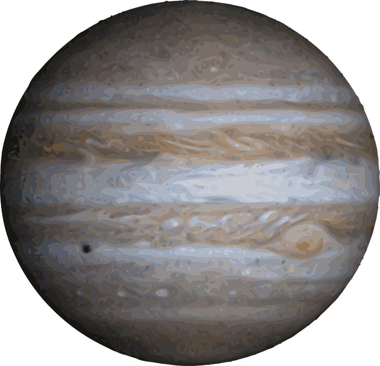 Jupiter Gas Giant Planet Illustration