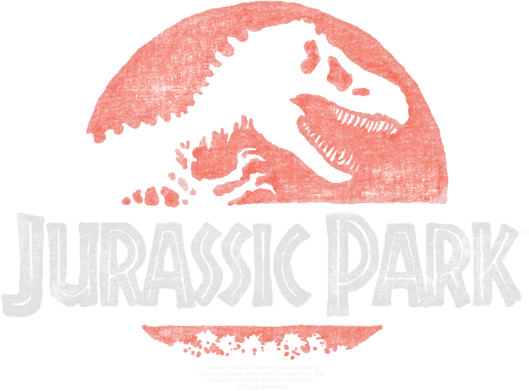 Jurassic Park Logo Redon Blue