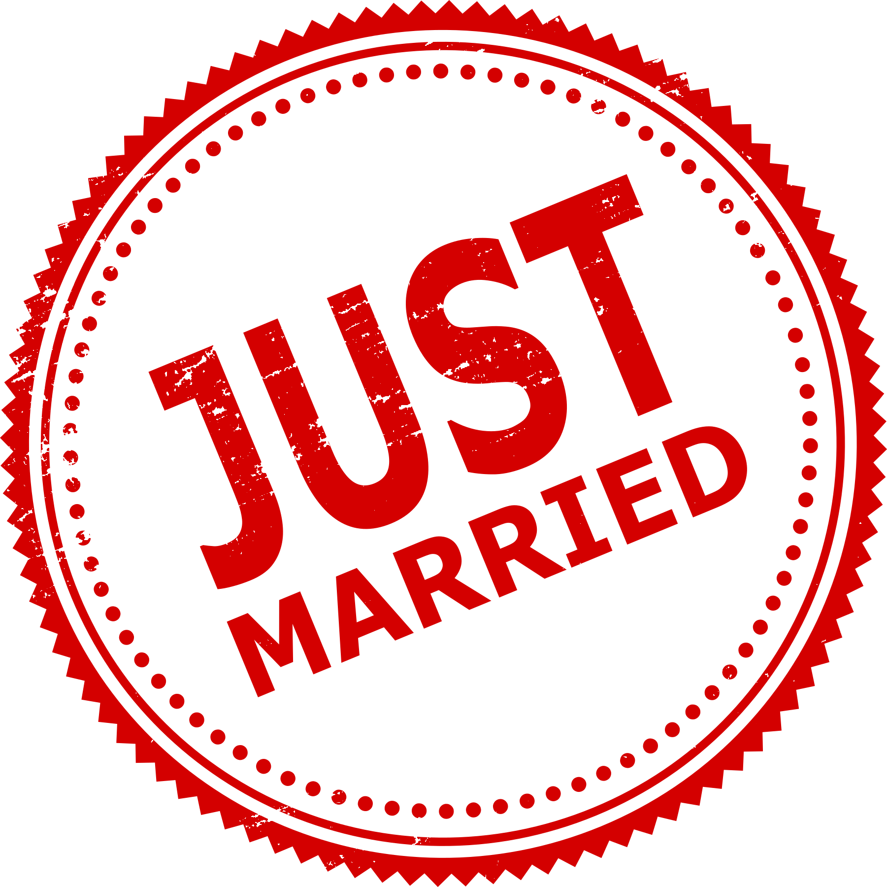 Just Married Stamp Graphic