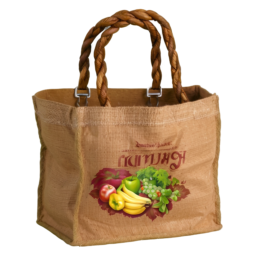 Jute Grocery Bag Png Oby