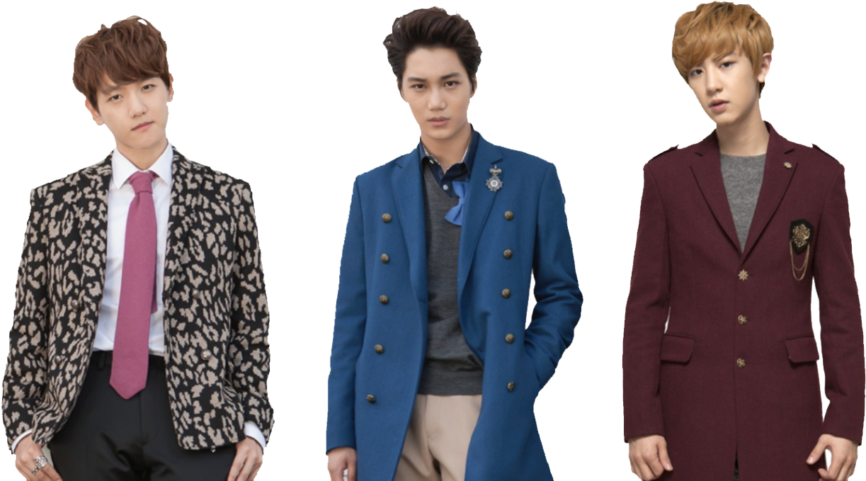 K Pop Trio Stylish Suits