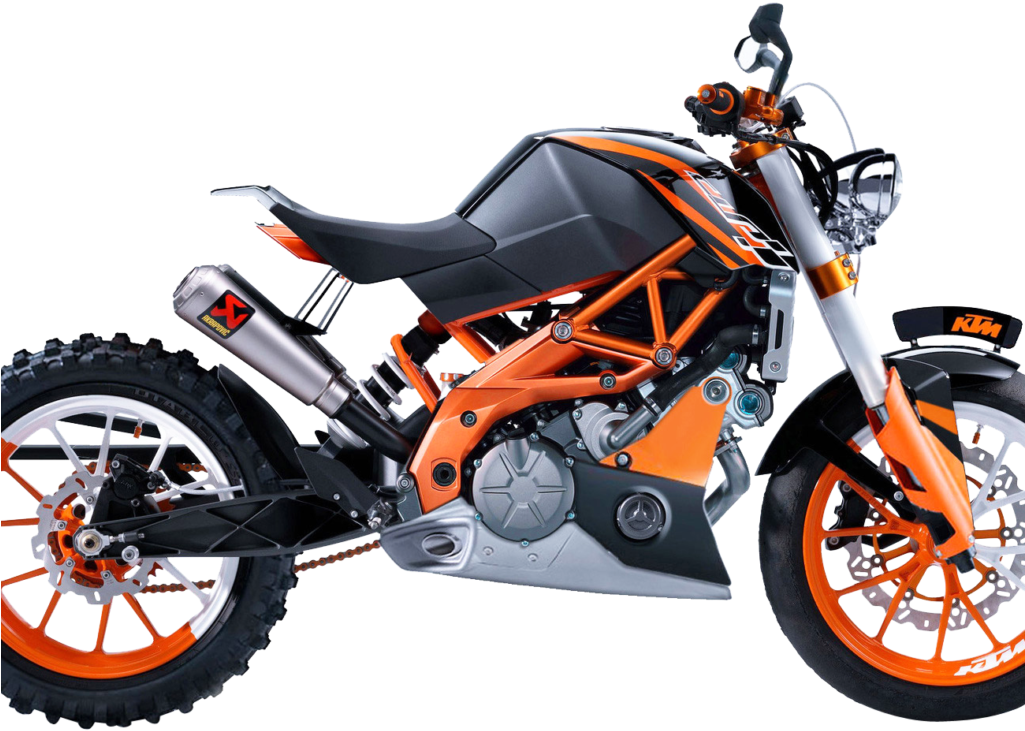 K T M Motorcycle Orangeand Black