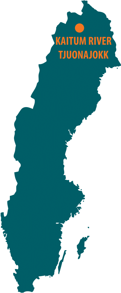 Kaitum River Location Map Sweden