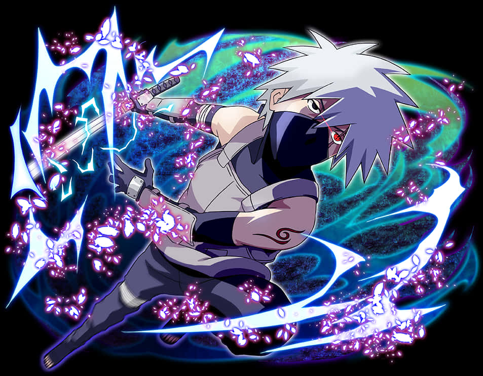 Kakashi Lightning Blade Anime Artwork