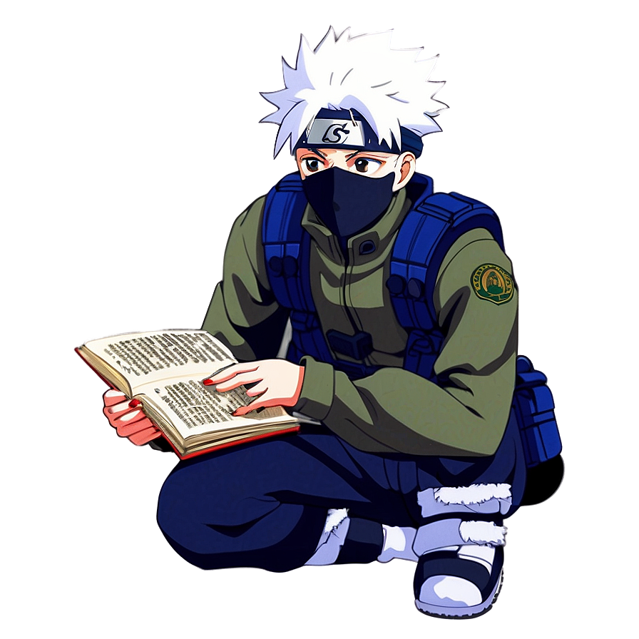 Kakashi Reading Icha Icha Png 25