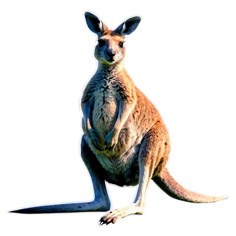 Kangaroo With Baby In Pouch Png Veq