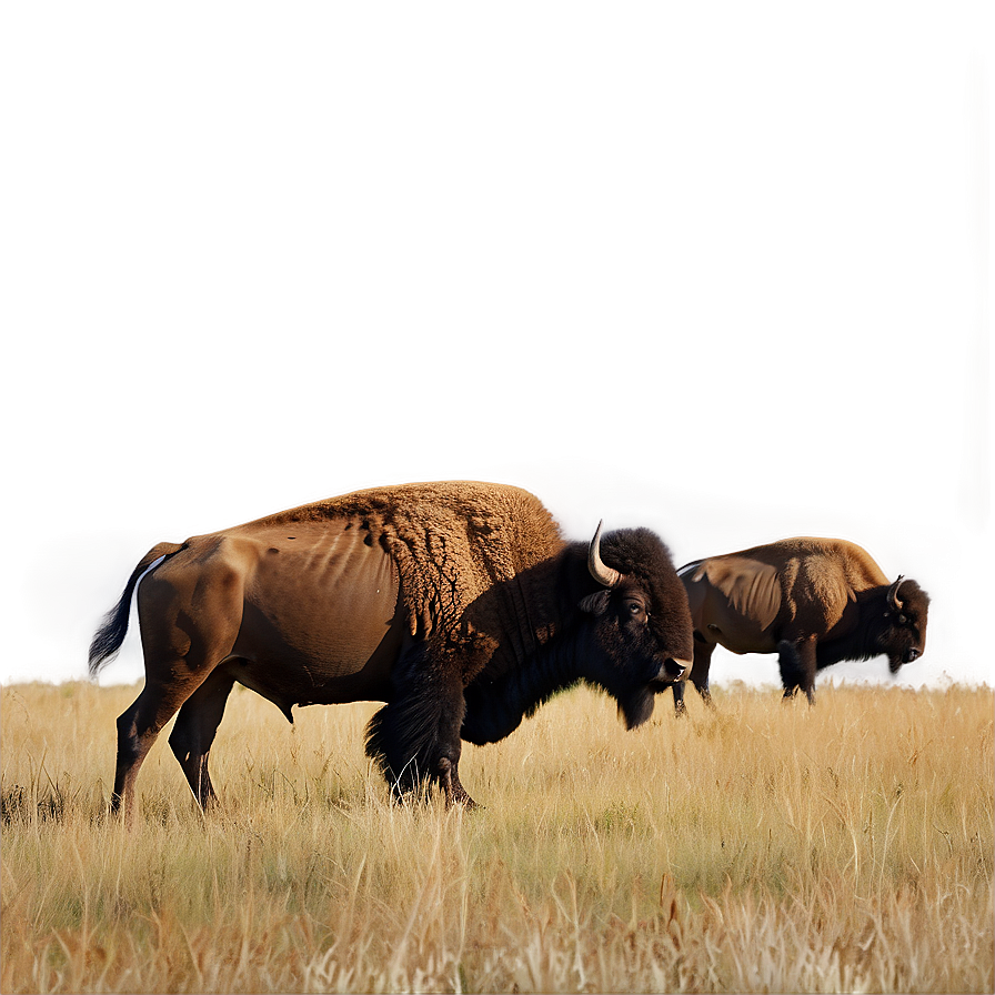 Kansas Bison On The Prairie Png Oyl32