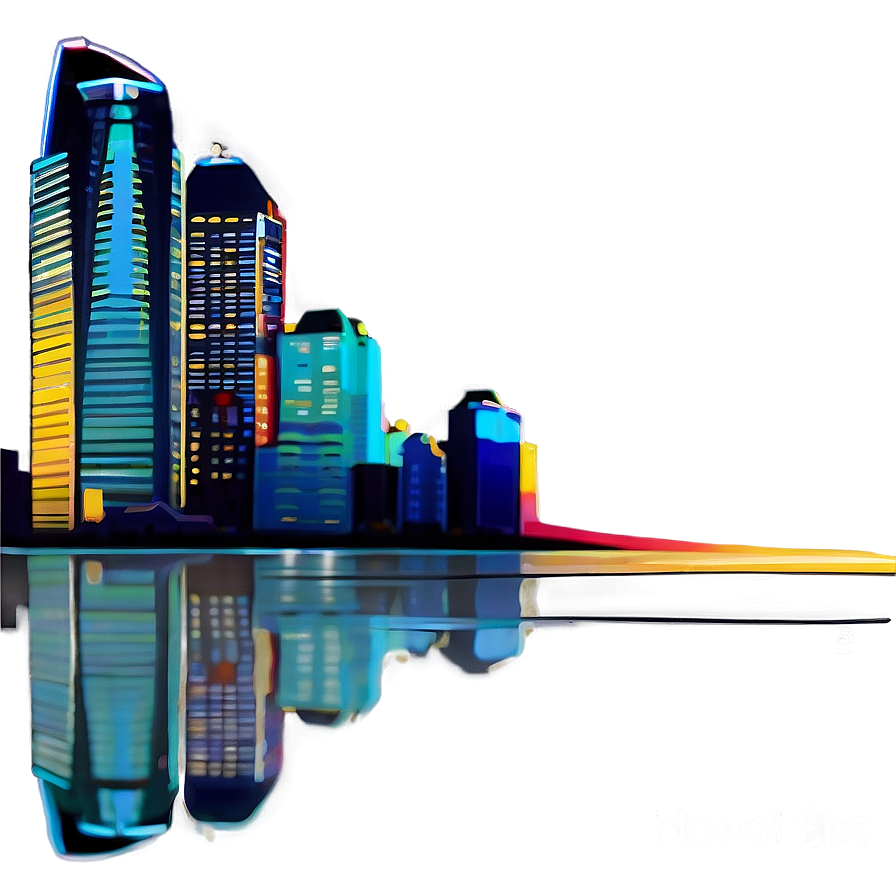 Kansas City Night Skyline Png Tns73