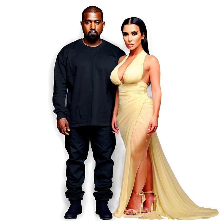 Kanye And Kim Kardashian Png Xta67