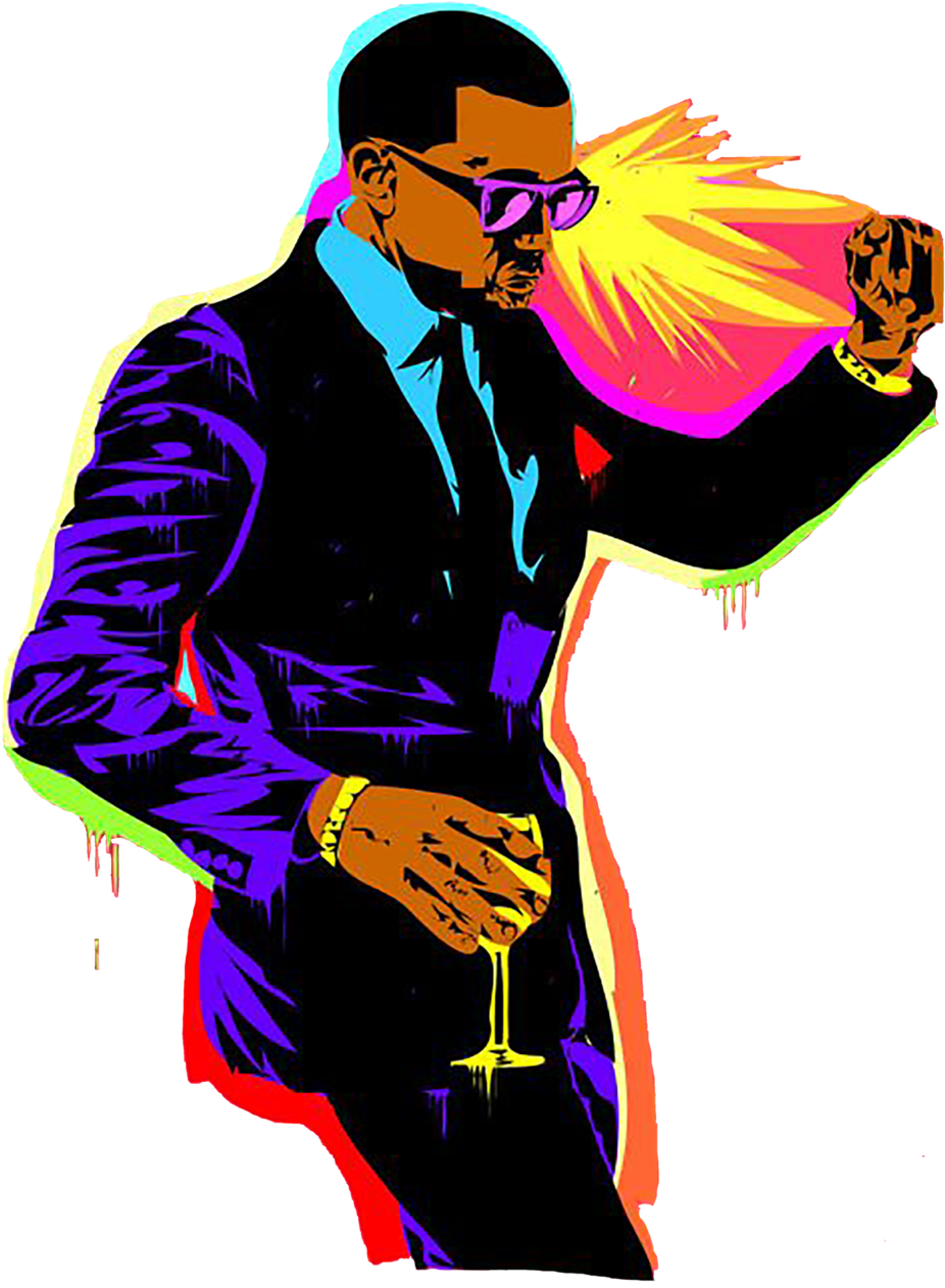 Kanye West Pop Art Flame