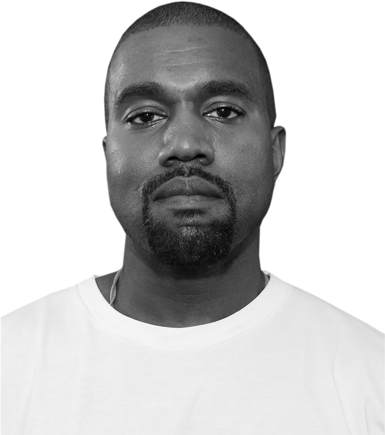 Kanye West Portrait Blackand White