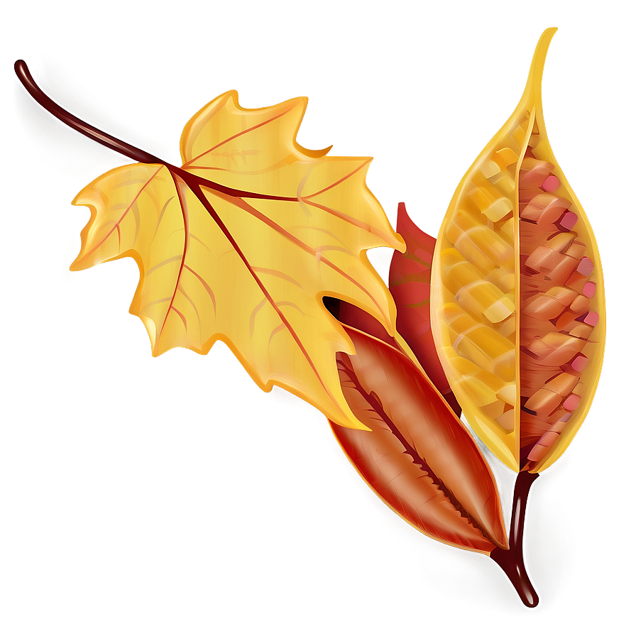 Kawaii Autumn Leaves Png Wvk20