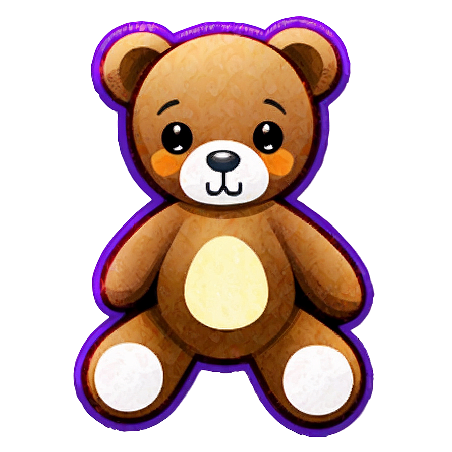 Kawaii Bear And Flowers Png Dih23