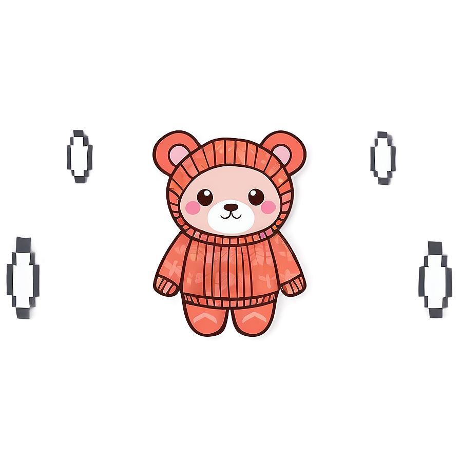 Kawaii Bear In Sweater Png Ckj