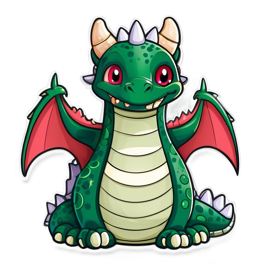 Kawaii Dragon Illustration Png 06262024