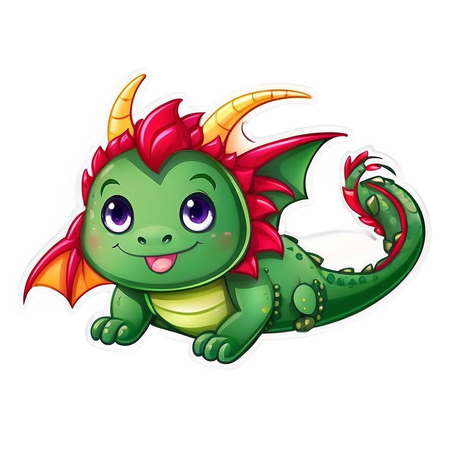 Kawaii Dragon Illustration Png 06262024