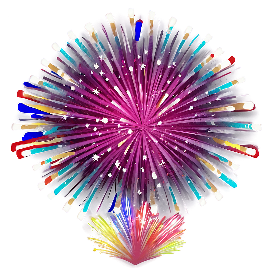 Kawaii Fireworks Display Png Eax3