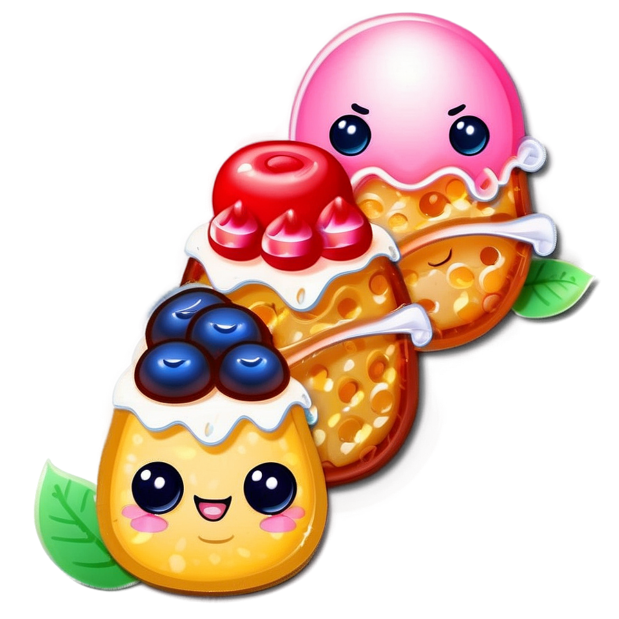 Kawaii Food Items Png 06252024