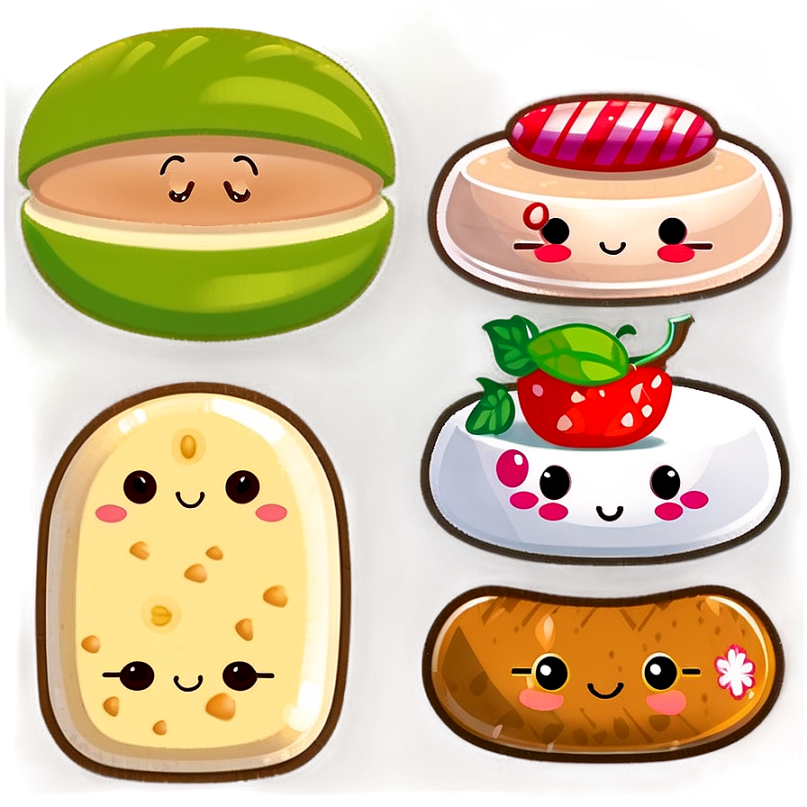 Kawaii Food Items Png Vng16