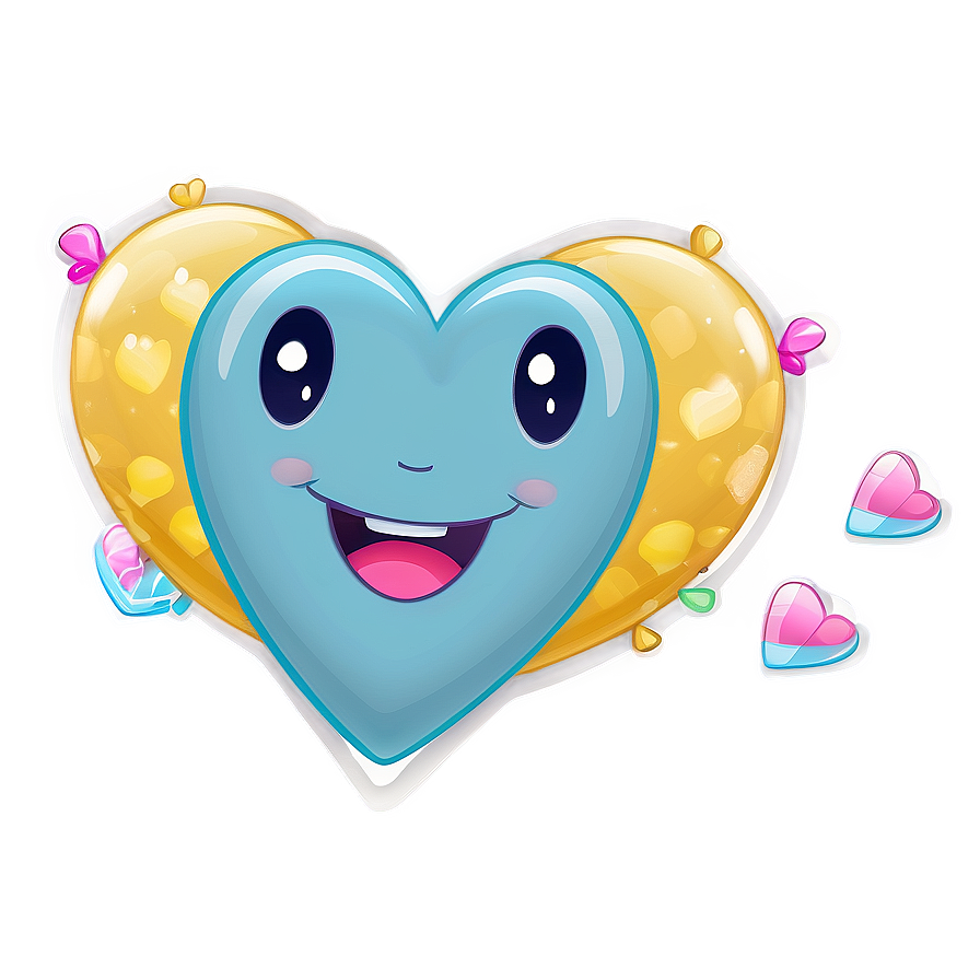 Kawaii Heart Character Png 23