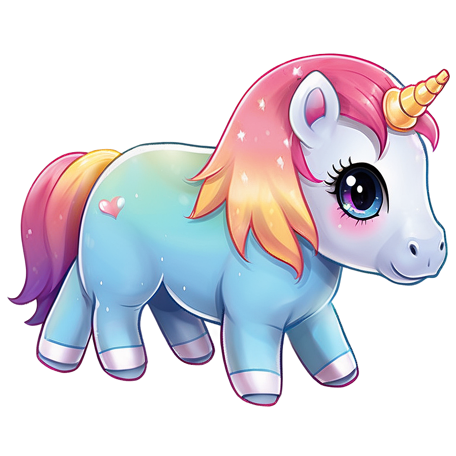 Kawaii Rainbow Unicorn Png Kpc18