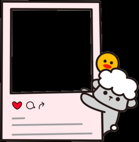 Kawaii Sheepand Chick Frame