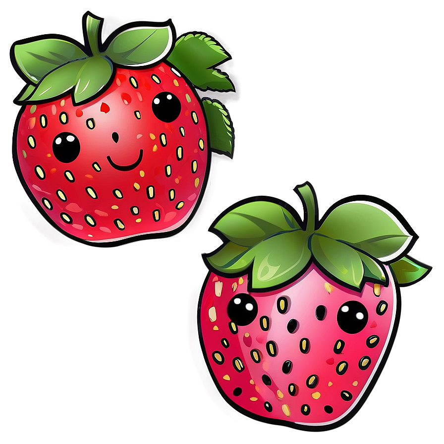 Kawaii Strawberry Art Png Ghy80