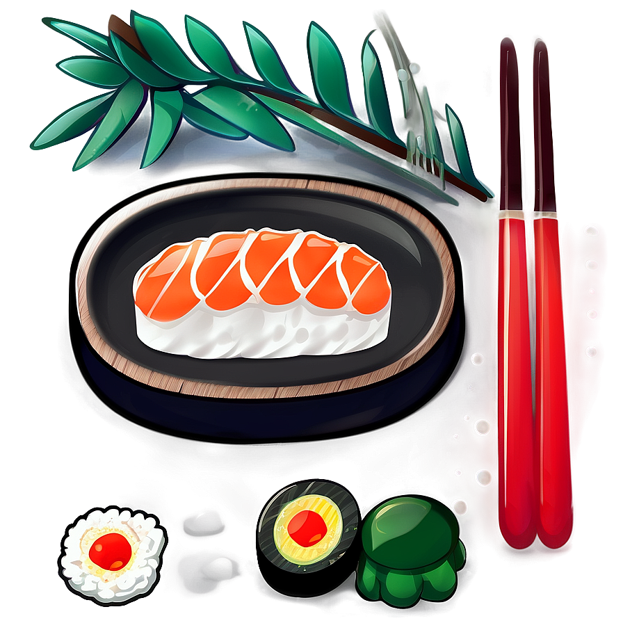 Kawaii Sushi Set Png Gml4