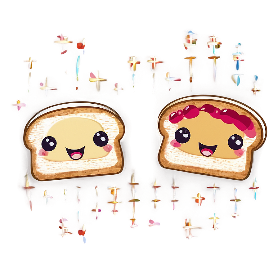 Kawaii Toast And Jam Png Avs47