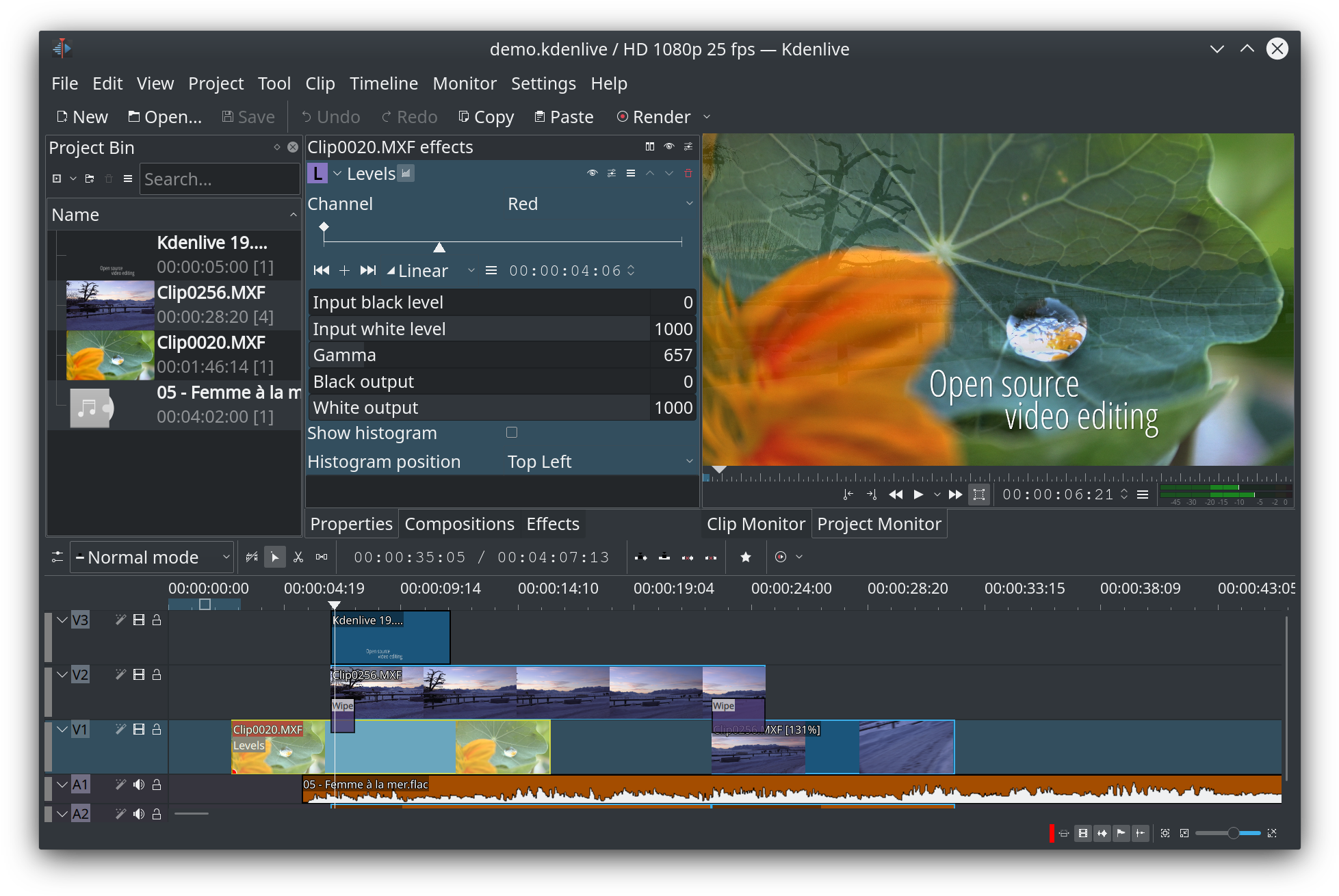 Kdenlive_ Video_ Editing_ Software_ Interface