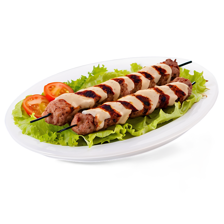 Kebab With Hummus Png Bah4