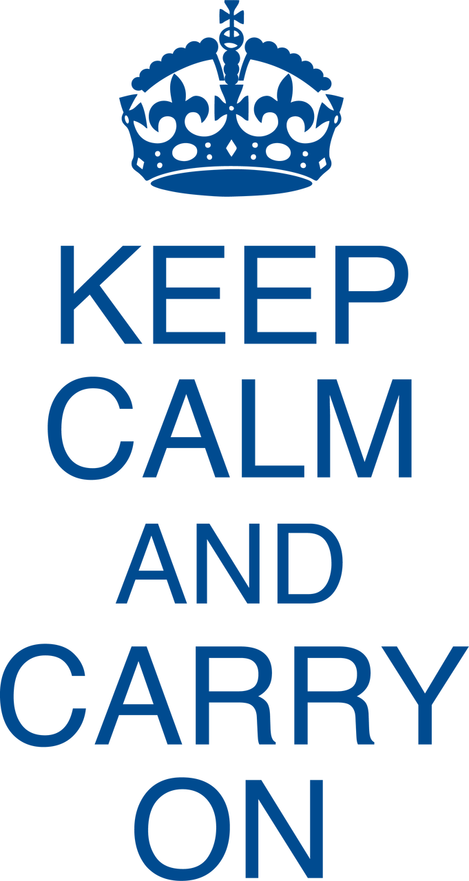 Keep Calmand Carry On Poster