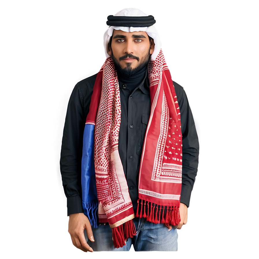 Keffiyeh With Tassels Png Iaq38