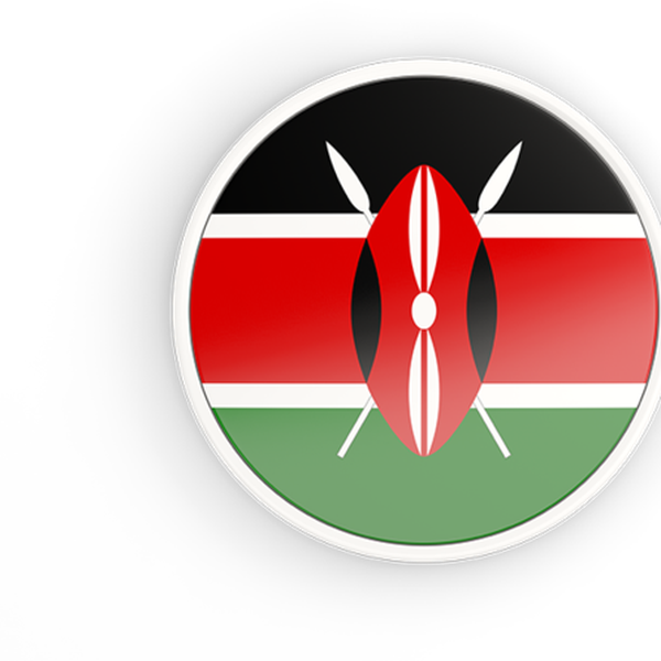 Kenyan Flag Button Graphic