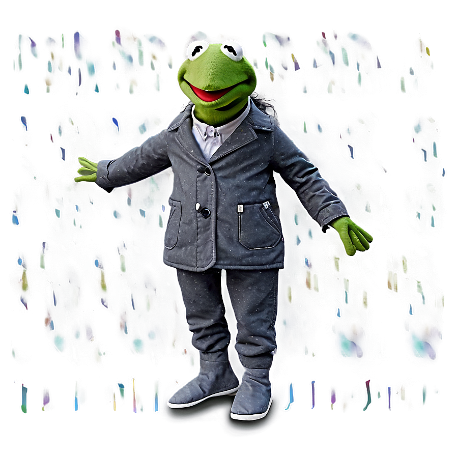 Kermit In Winter Coat Png Csf