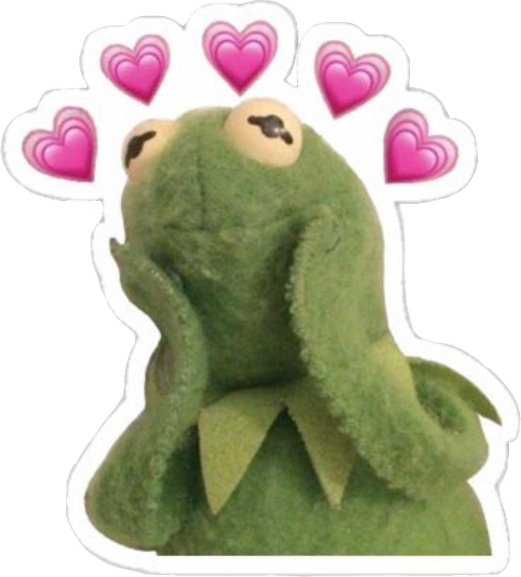 Kermit Love Hearts Sticker
