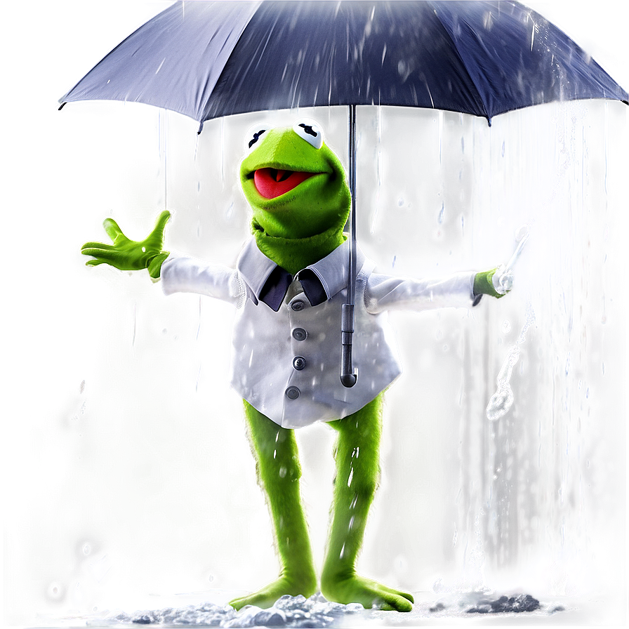 Kermit Singing In The Rain Png 05232024