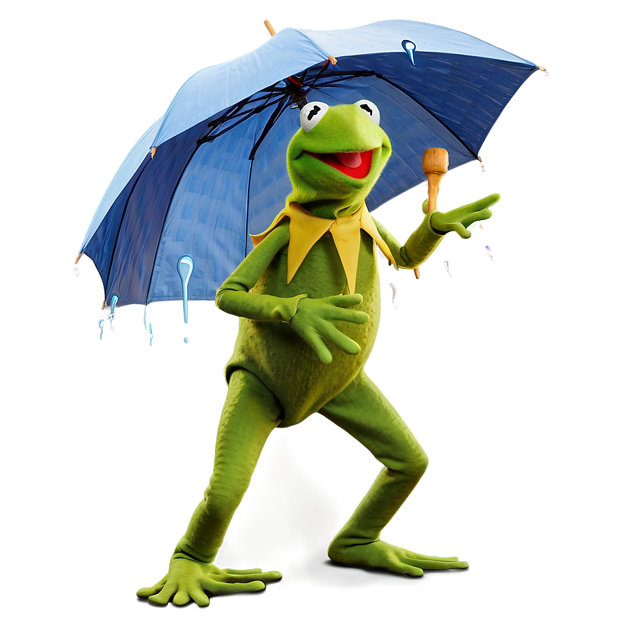 Kermit Singing In The Rain Png Oeo13