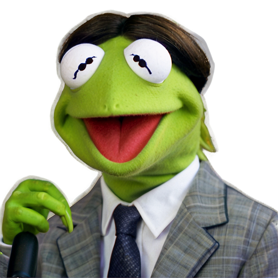 Kermit The News Reporter Png Knj70