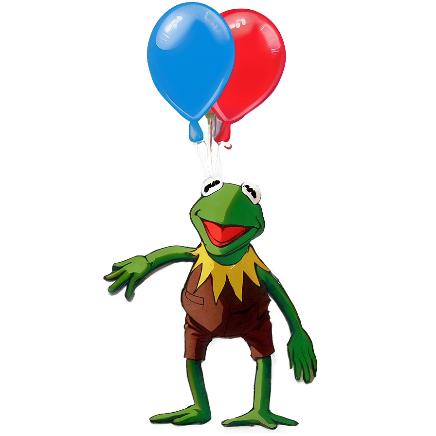 Kermit With Balloons Png 42