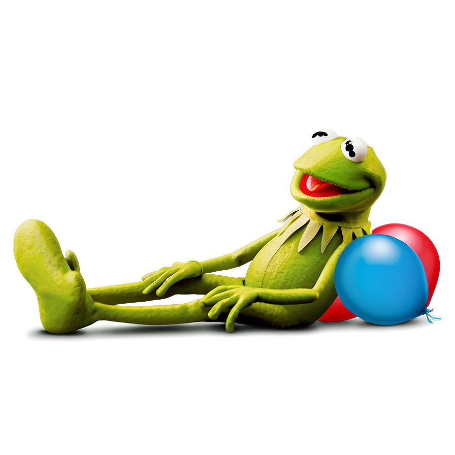 Kermit With Balloons Png Uqf