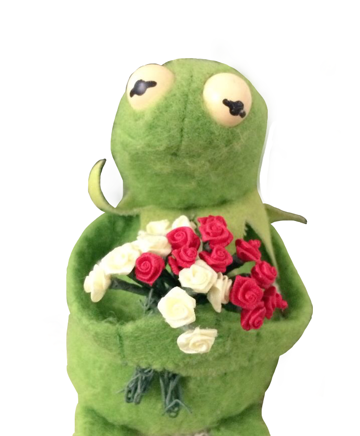Kermit With Bouquetof Roses