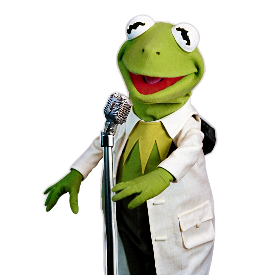 Kermit With Microphone Png Kvn59