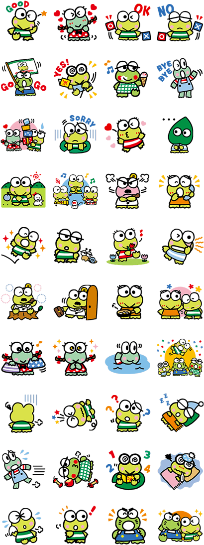 Keroppi Expressionsand Activities Compilation