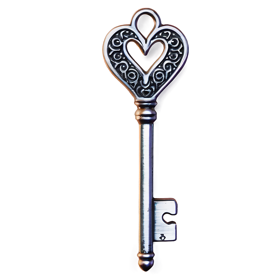 Key With Heart Png 05042024