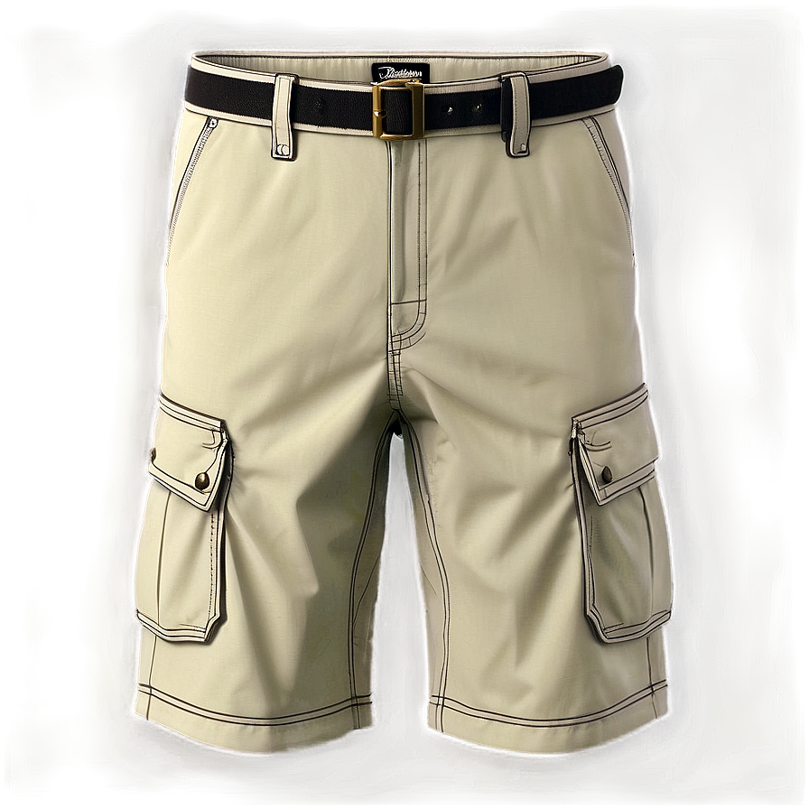 Khaki Cargo Shorts Png 06282024