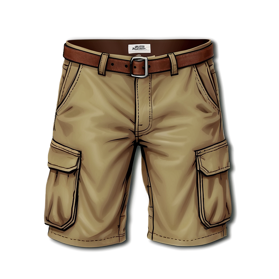 Khaki Cargo Shorts Png Dos88