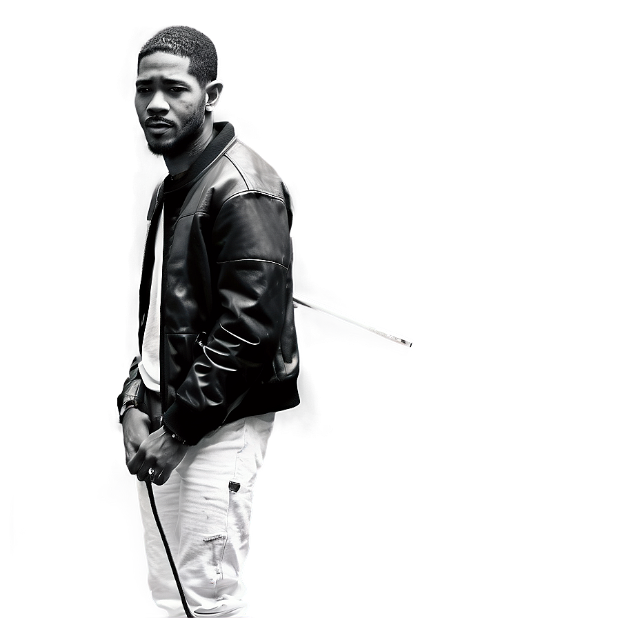 Kid Cudi In Black And White Png 06242024