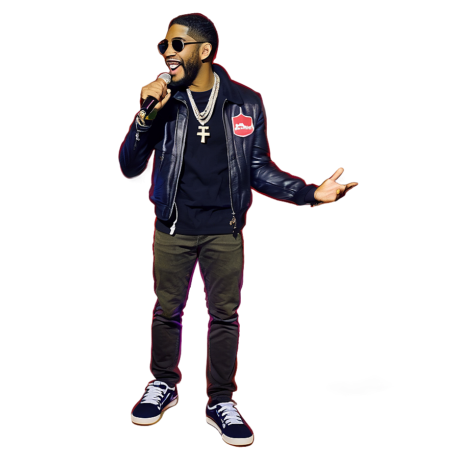 Kid Cudi With Microphone Png Ryw