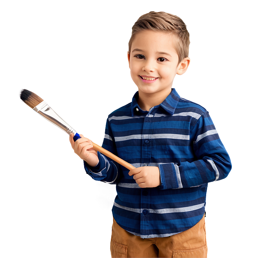 Kid With Paintbrush Png 39